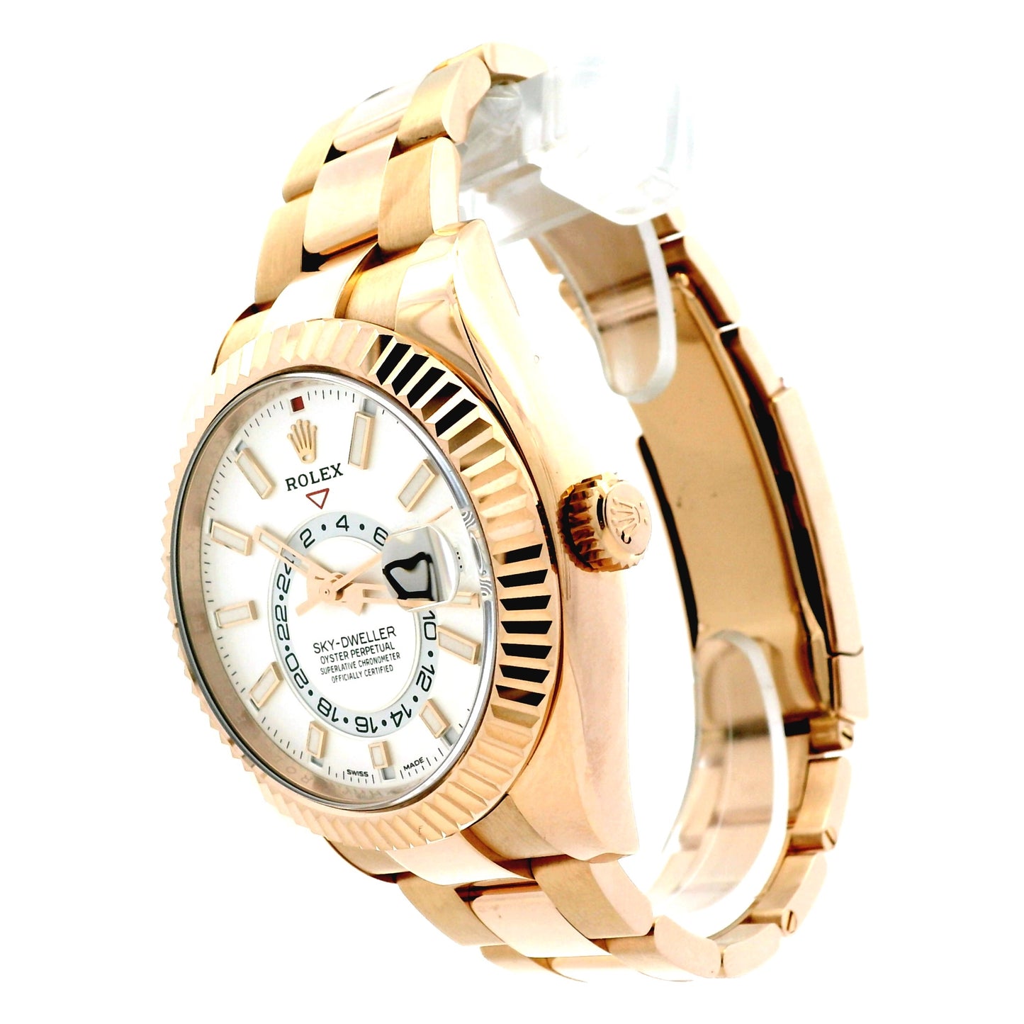 Rolex 326935 SkyDweller 42mm 18k Rose Gold with Ivory Dial Watch