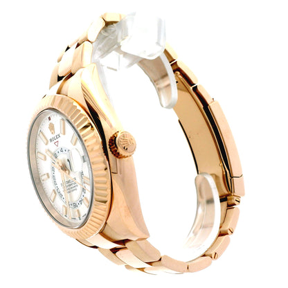 Rolex 326935 SkyDweller 42mm 18k Rose Gold with Ivory Dial Watch