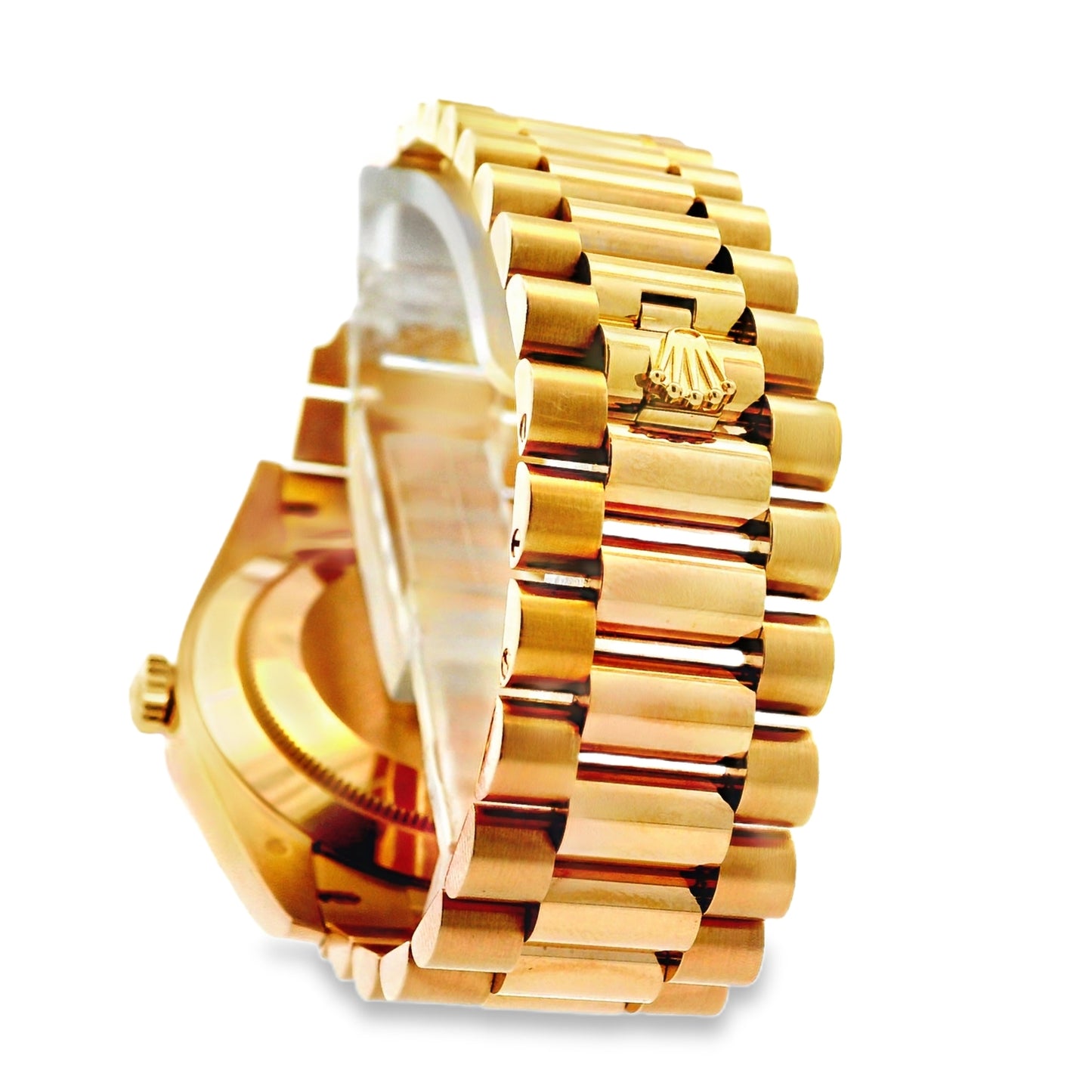 Rolex 228235 Day-Date Rose Gold Green Roman Dial and President Bracelet Watch