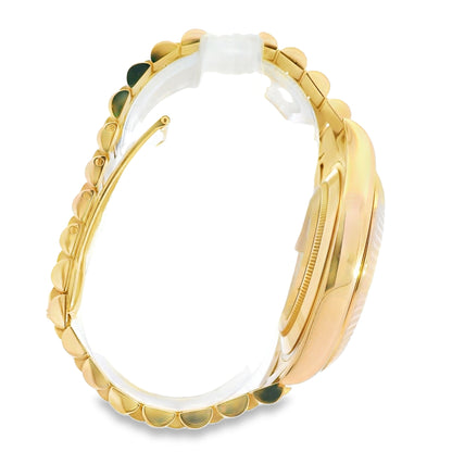 Rolex 218235 Day-Date II 18k Rose Gold with 41mm Bronze Wave Dial Watch