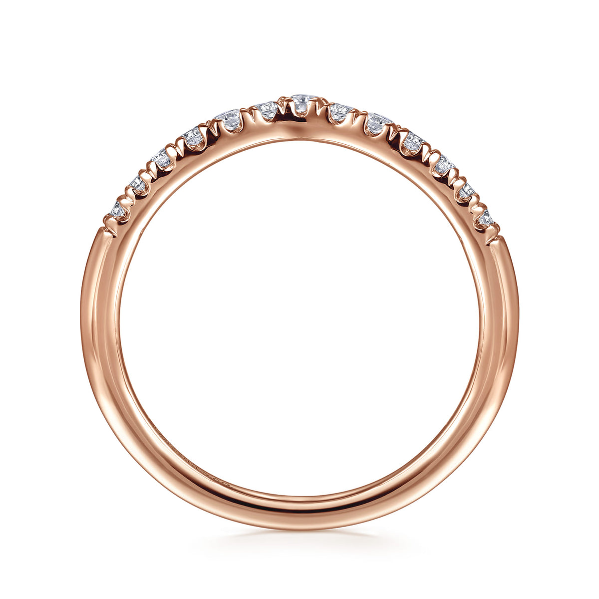 14K Rose Gold Diamond Anniversary Band — Gabriel & Co. AN10974K44JJ