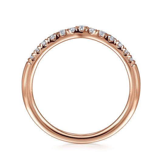 14K Rose Gold Diamond Anniversary Band — Gabriel & Co. AN10974K44JJ
