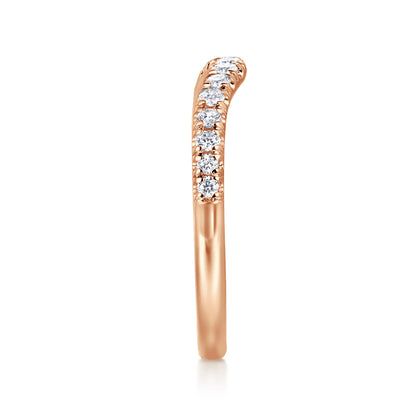 Curved-14K Rose Gold Diamond Anniversary Band — Gabriel & Co. AN11013K44JJ