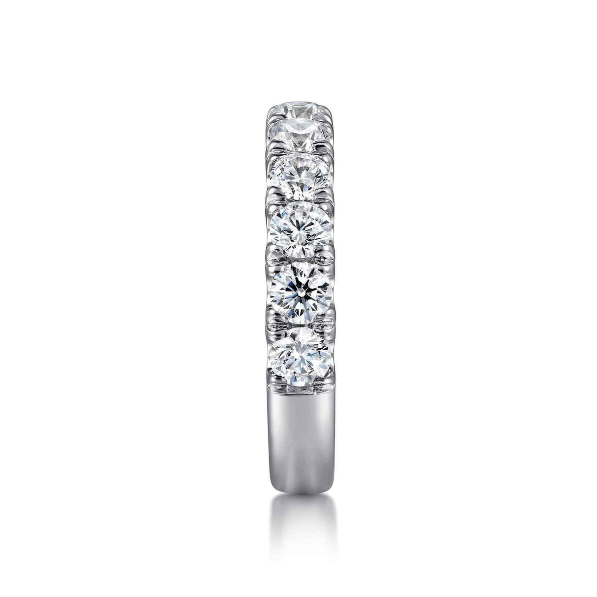 Platinum 11 Stone French Pave Set Diamond Wedding Band — Gabriel & Co. AN11179PT4JJ