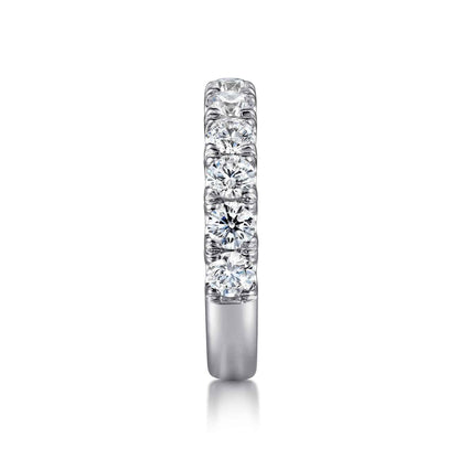 Platinum 11 Stone French Pave Set Diamond Wedding Band — Gabriel & Co. AN11179PT4JJ
