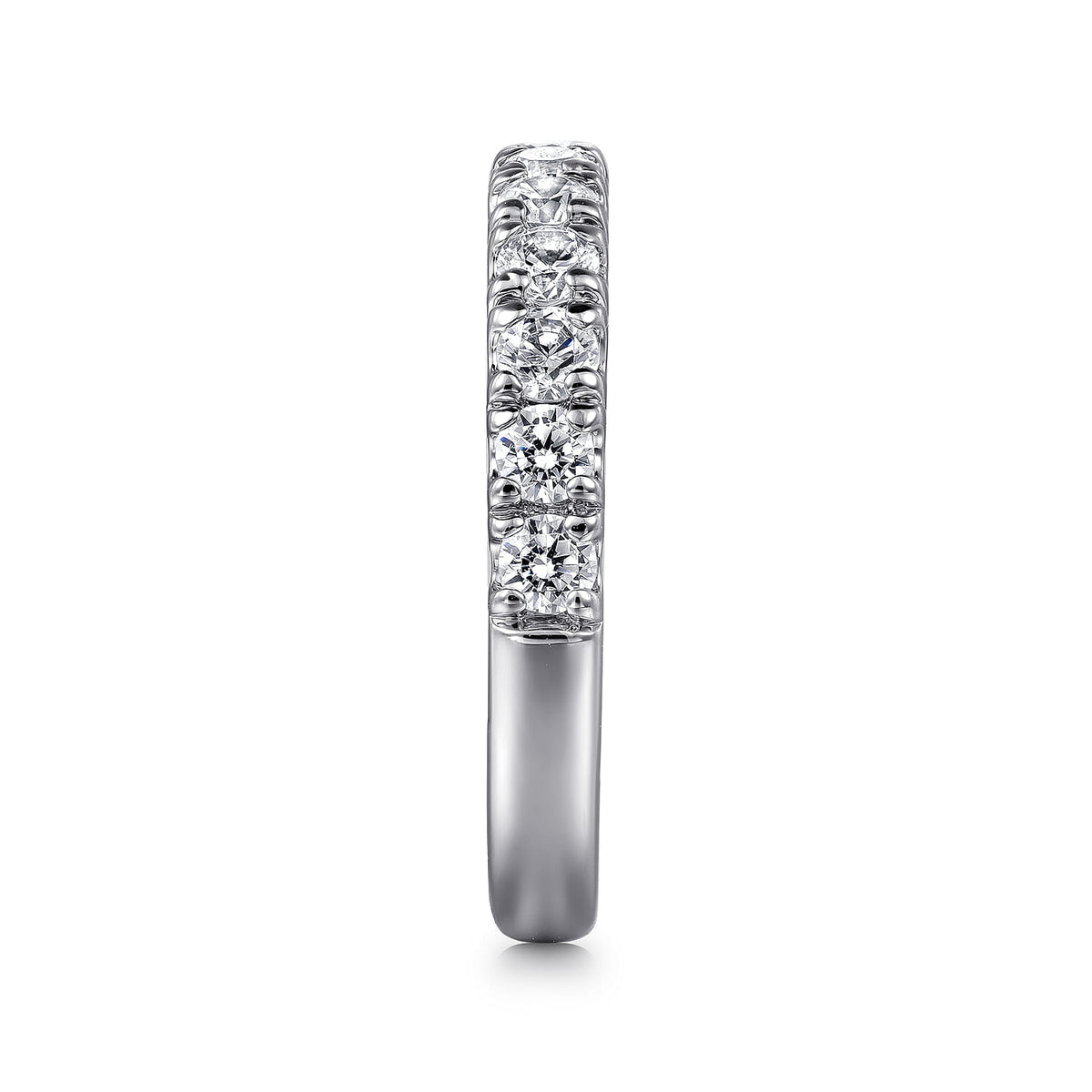 Platinum 11 Stone French Pave Diamond Wedding Band — Gabriel & Co. AN12085PT4JJ
