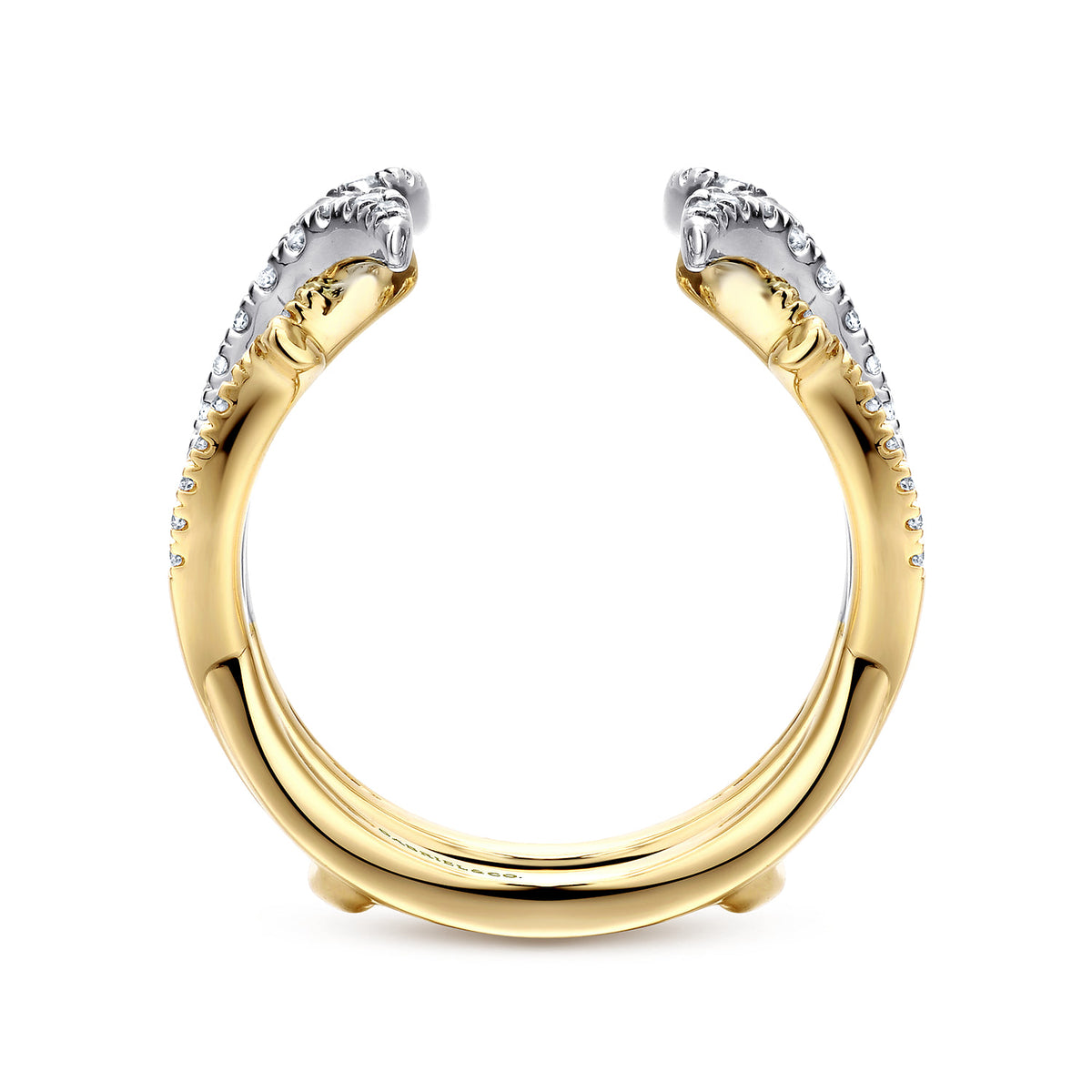 14K White and Yellow Gold Diamond Ring Enhancer — Gabriel & Co. AN12542S-M44JJ