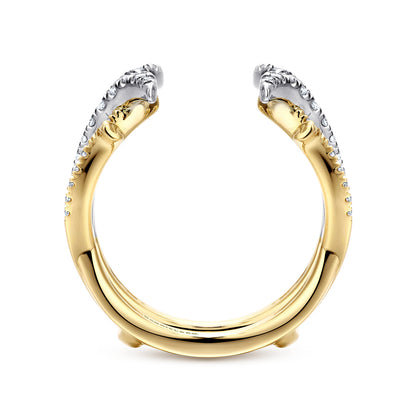 14K White and Yellow Gold Diamond Ring Enhancer — Gabriel & Co. AN12542S-M44JJ