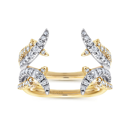 14K White and Yellow Gold Diamond Ring Enhancer — Gabriel & Co. AN12542S-M44JJ