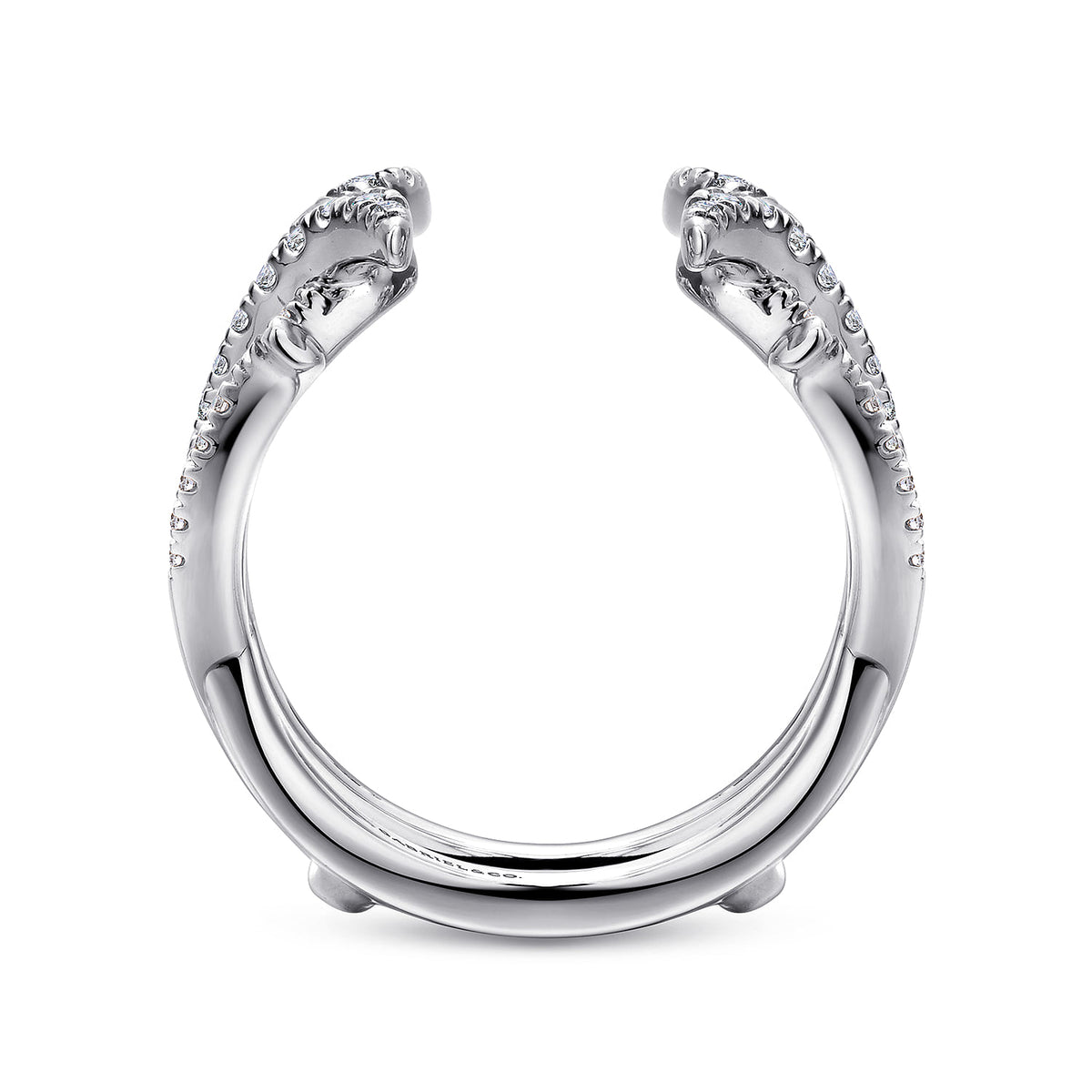 Wide 14K White Gold Diamond Ring Enhancer — Gabriel & Co. AN12542S-W44JJ