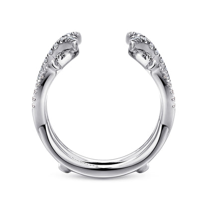 Wide 14K White Gold Diamond Ring Enhancer — Gabriel & Co. AN12542S-W44JJ