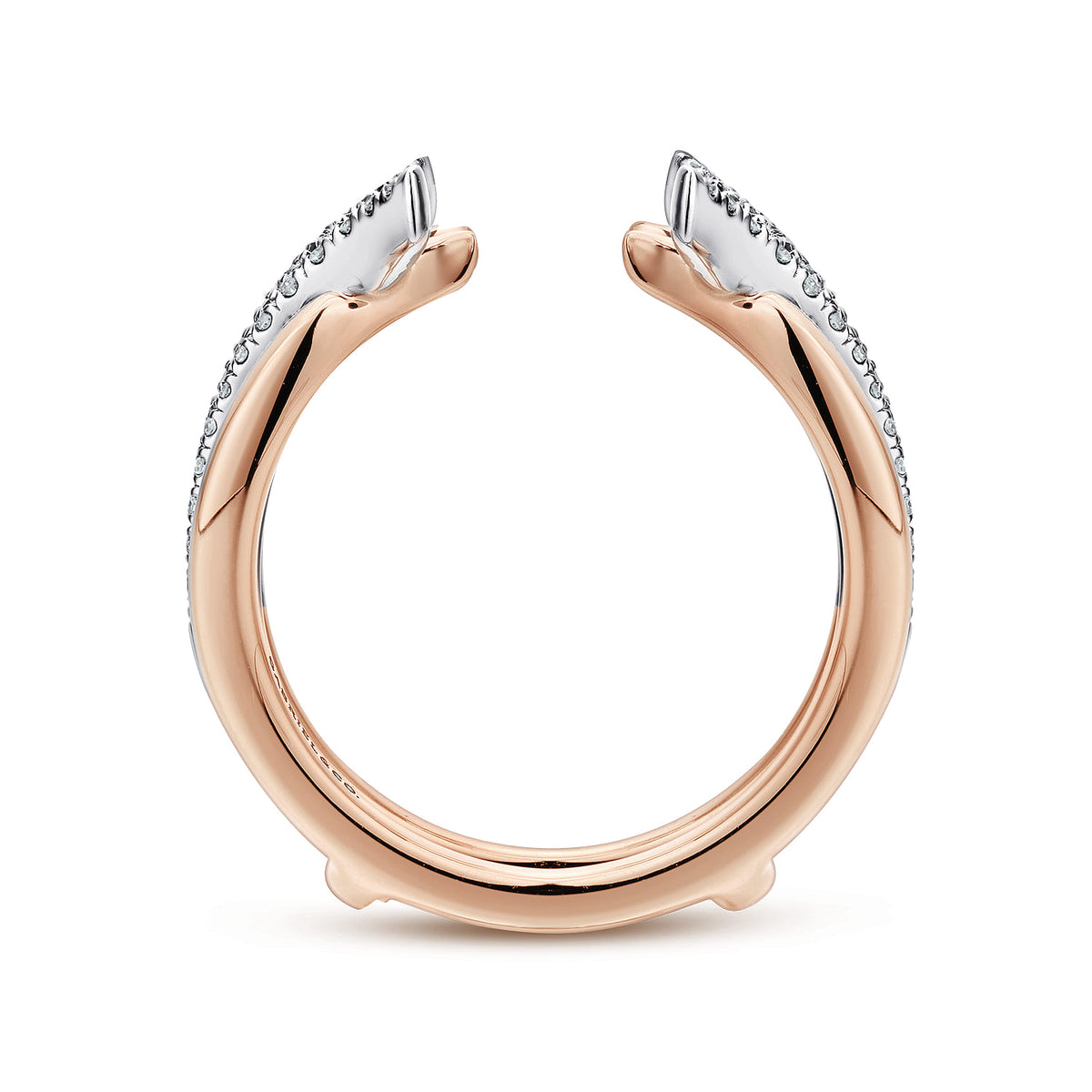14K White and Rose Gold Diamond Ring Enhancer — Gabriel & Co. AN12545S-T44JJ
