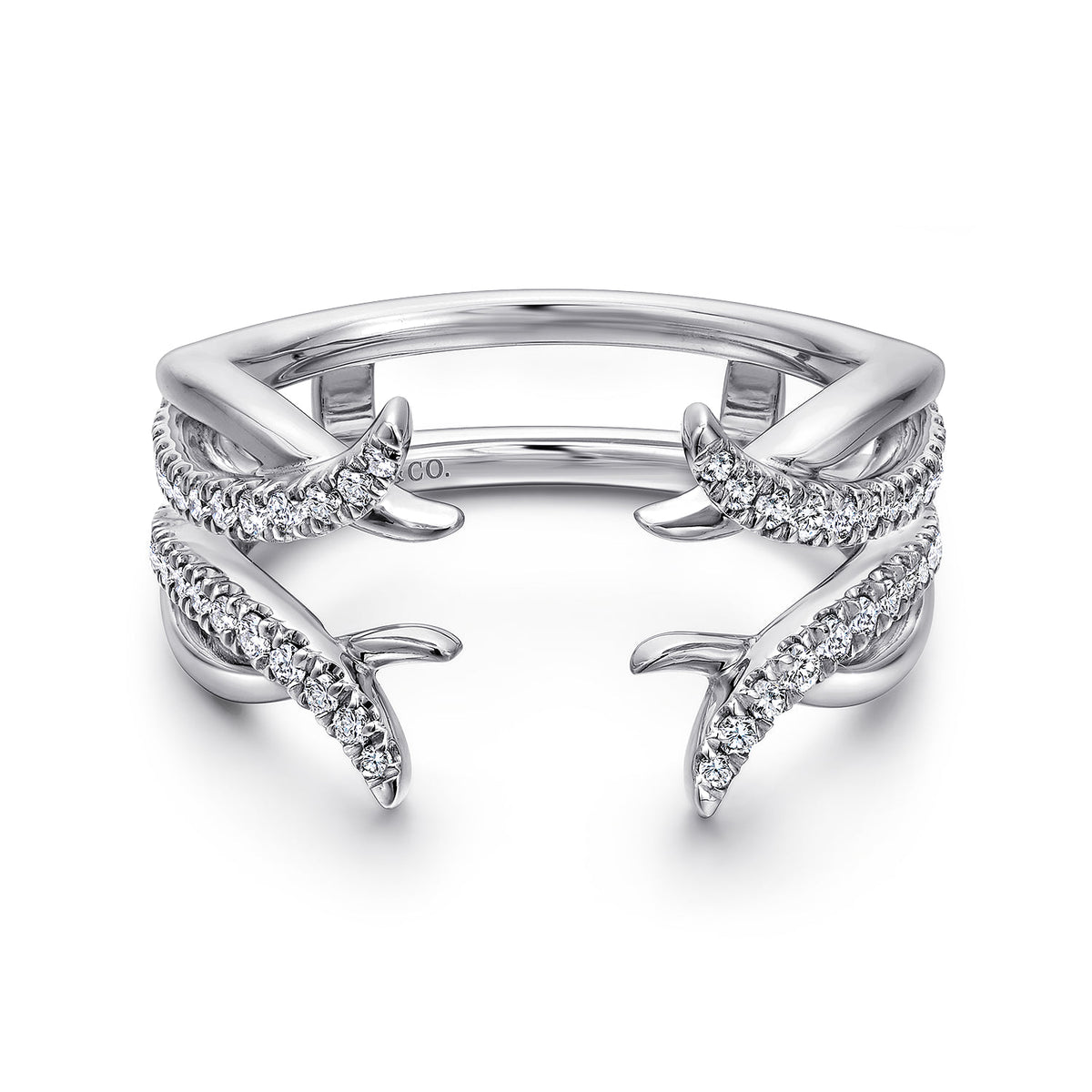 14K White Gold Diamond Ring Enhancer — Gabriel & Co. AN12545S-W44JJ