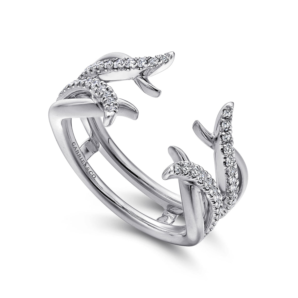 14K White Gold Diamond Ring Enhancer — Gabriel & Co. AN12545S-W44JJ