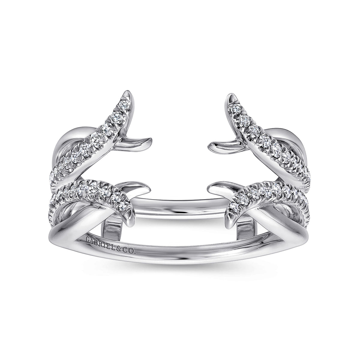 14K White Gold Diamond Ring Enhancer — Gabriel & Co. AN12545S-W44JJ