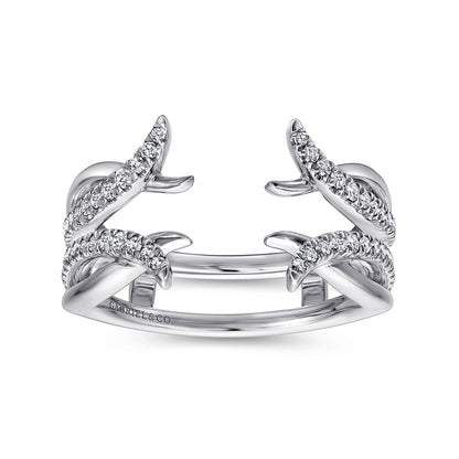 14K White Gold Diamond Ring Enhancer — Gabriel & Co. AN12545S-W44JJ