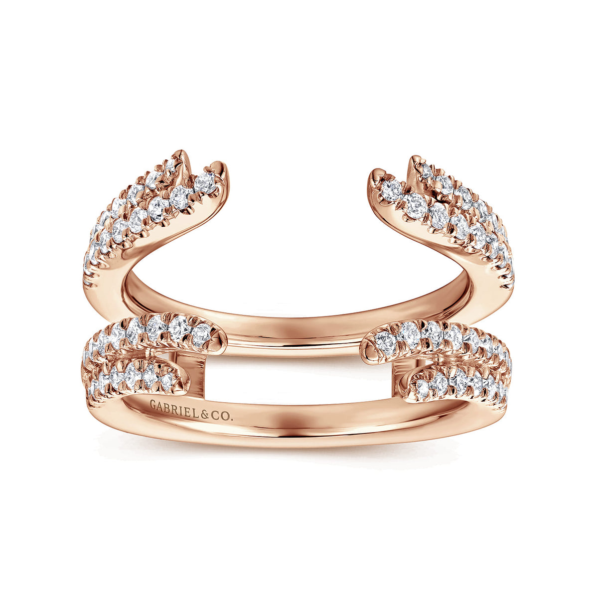 14K Rose Gold Diamond Ring Enhancer — Gabriel & Co. AN12546M-K44JJ