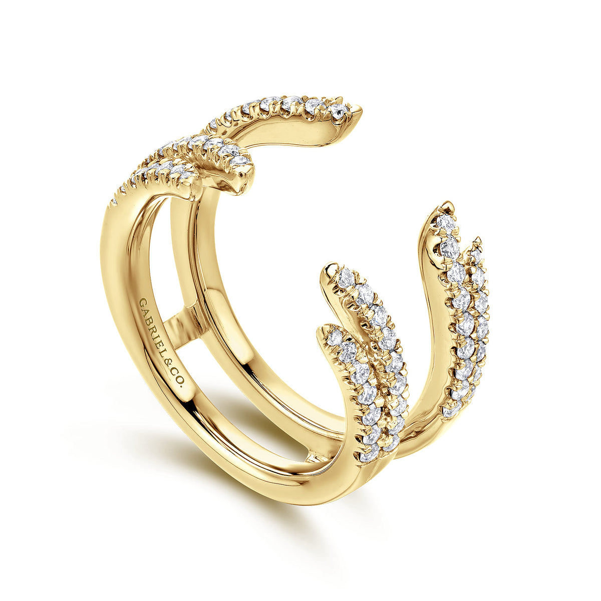 14K Yellow Gold Diamond Ring Enhancer — Gabriel & Co. AN12546M-Y44JJ