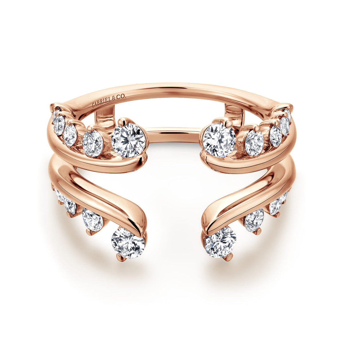 14K Rose Gold Diamond Ring Enhancer — Gabriel & Co. AN12549M-K44JJ