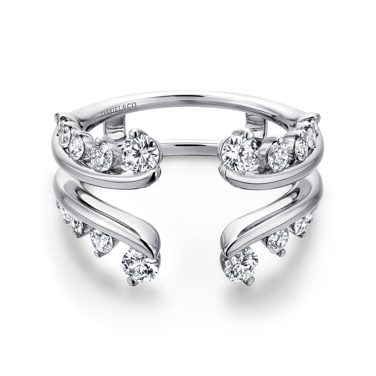 14K White Gold Diamond Ring Enhancer — Gabriel & Co. AN12549M-W44JJ