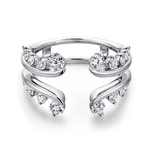 14K White Gold Diamond Ring Enhancer — Gabriel & Co. AN12549M-W44JJ