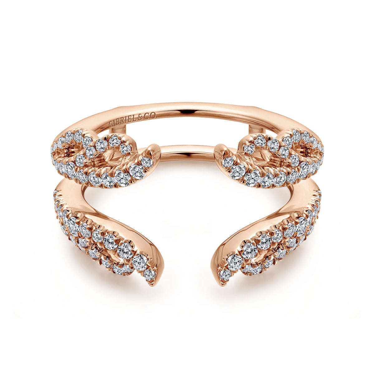 14K Rose Gold Diamond Ring Enhancer — Gabriel & Co. AN12551M-K44JJ