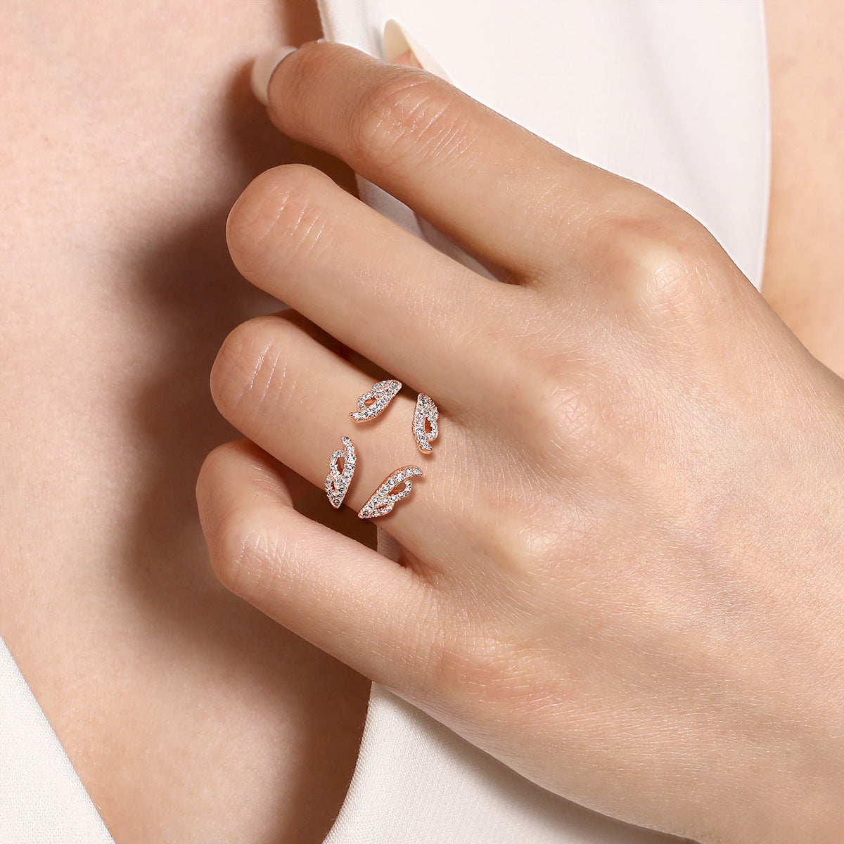 14K Rose Gold Diamond Ring Enhancer — Gabriel & Co. AN12551M-K44JJ
