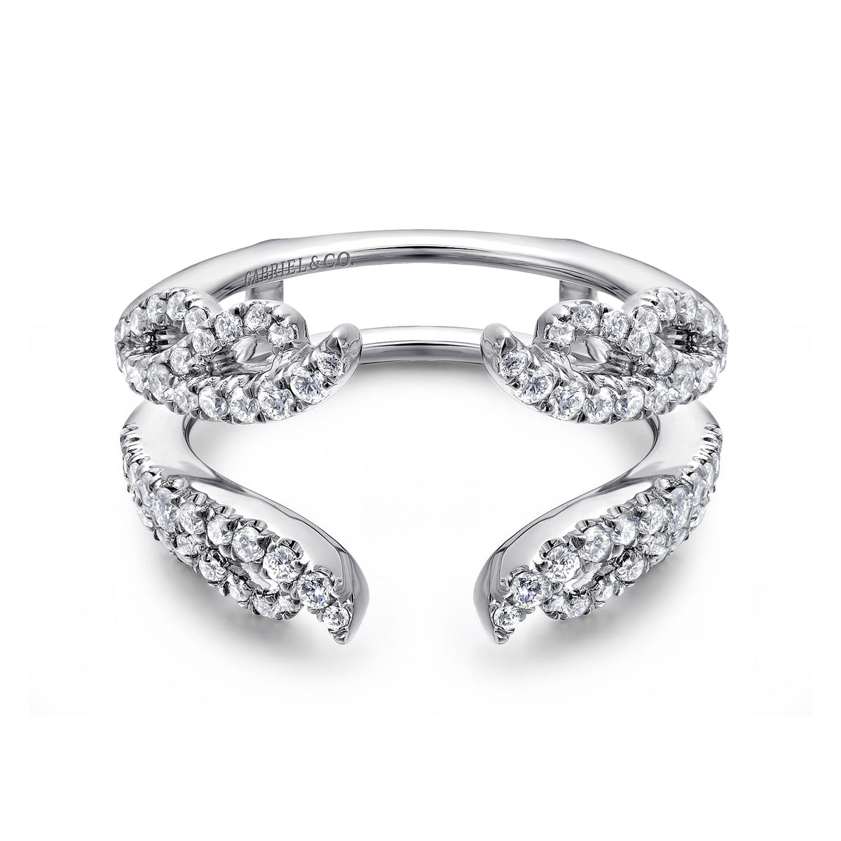 14K White Gold Diamond Ring Enhancer — Gabriel & Co. AN12551M-W44JJ