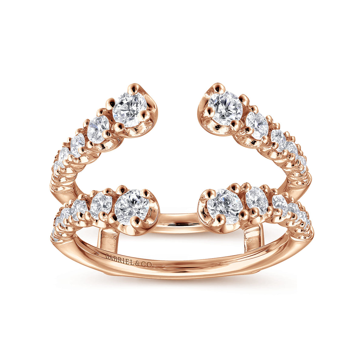 14K Rose Gold Diamond Ring Enhancer — Gabriel & Co. AN12552M-K44JJ