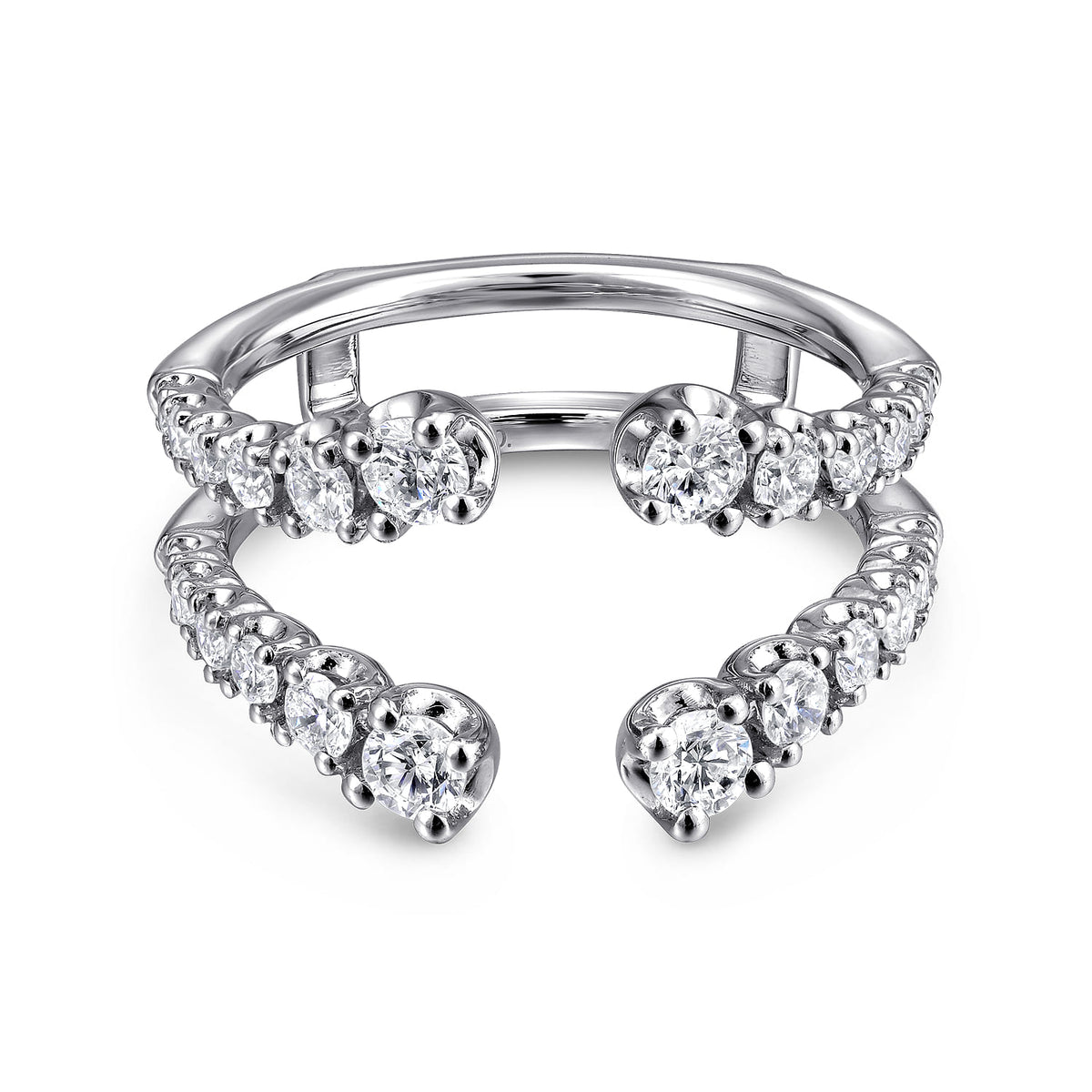 14K White Gold Diamond Ring Enhancer — Gabriel & Co. AN12552M-W44JJ