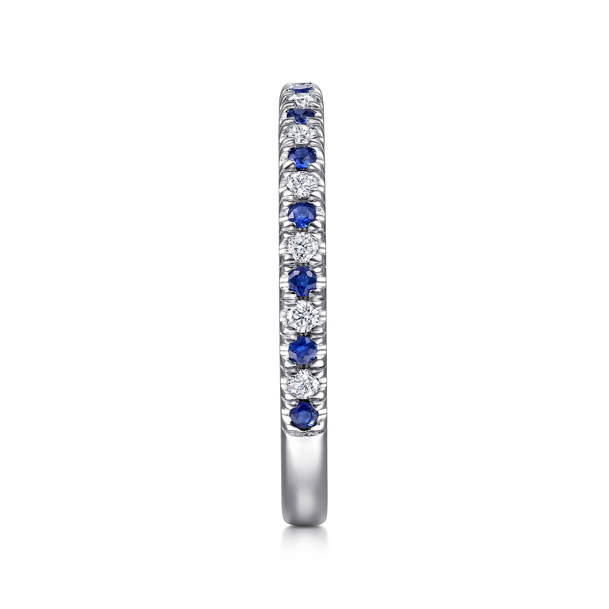 Platinum Diamond and Sapphire Anniversary Band — Gabriel & Co. AN14252PT4SA