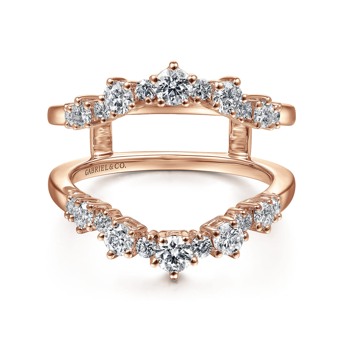 14K Rose Gold Diamond Ring Enhancer — Gabriel & Co. AN14746L-K44JJ