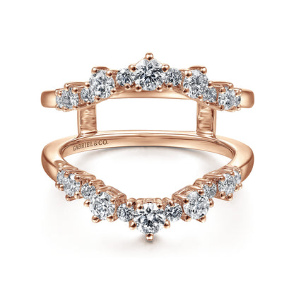 14K Rose Gold Diamond Ring Enhancer — Gabriel & Co. AN14746L-K44JJ