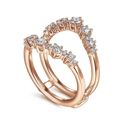 14K Rose Gold Diamond Ring Enhancer — Gabriel & Co. AN14746L-K44JJ