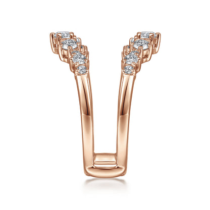 14K Rose Gold Diamond Ring Enhancer — Gabriel & Co. AN14746L-K44JJ