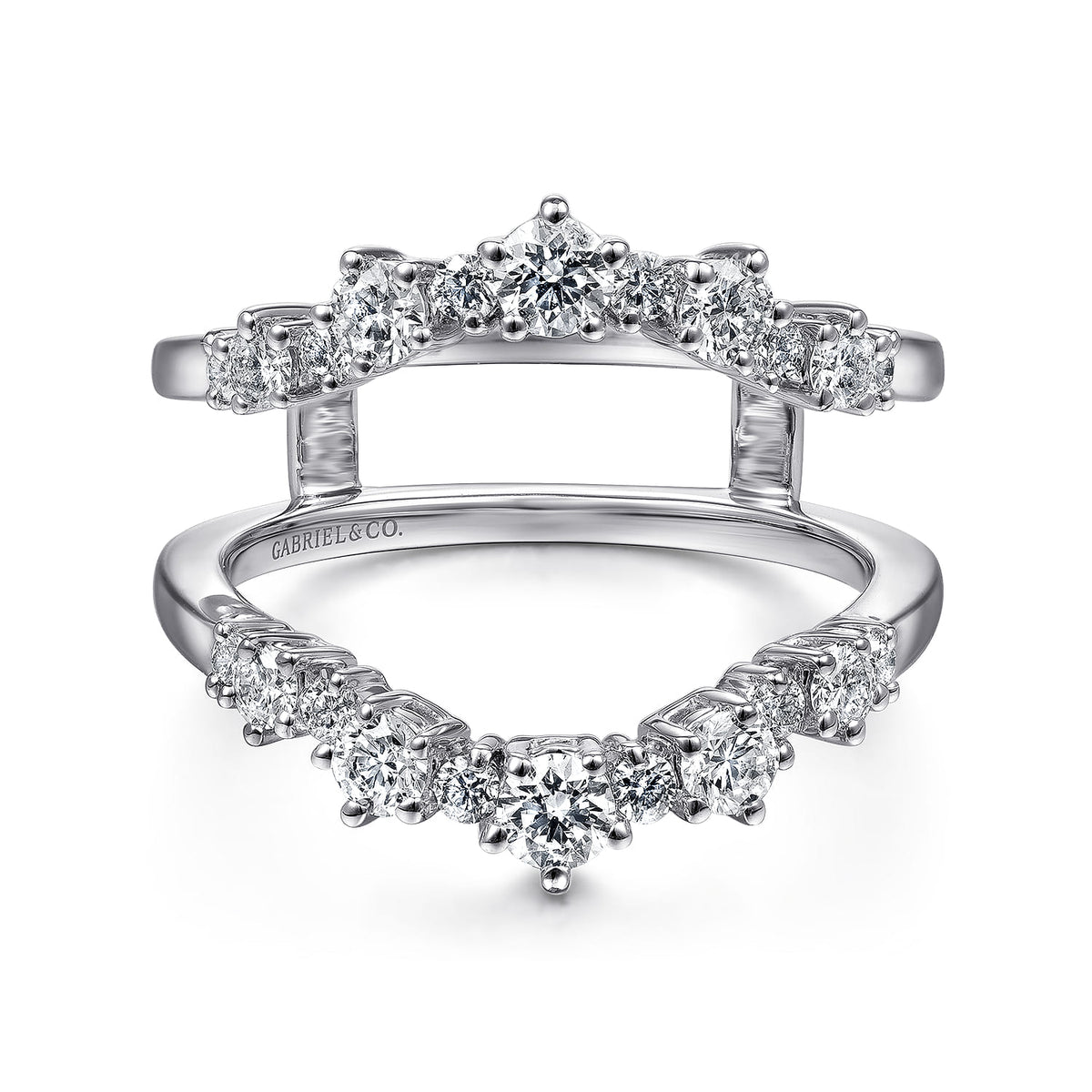 14K White Gold Diamond Ring Enhancer — Gabriel & Co. AN14746L-W44JJ