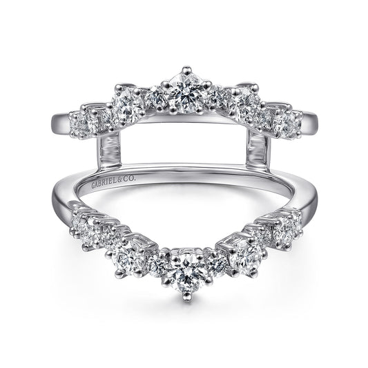 14K White Gold Diamond Ring Enhancer — Gabriel & Co. AN14746L-W44JJ