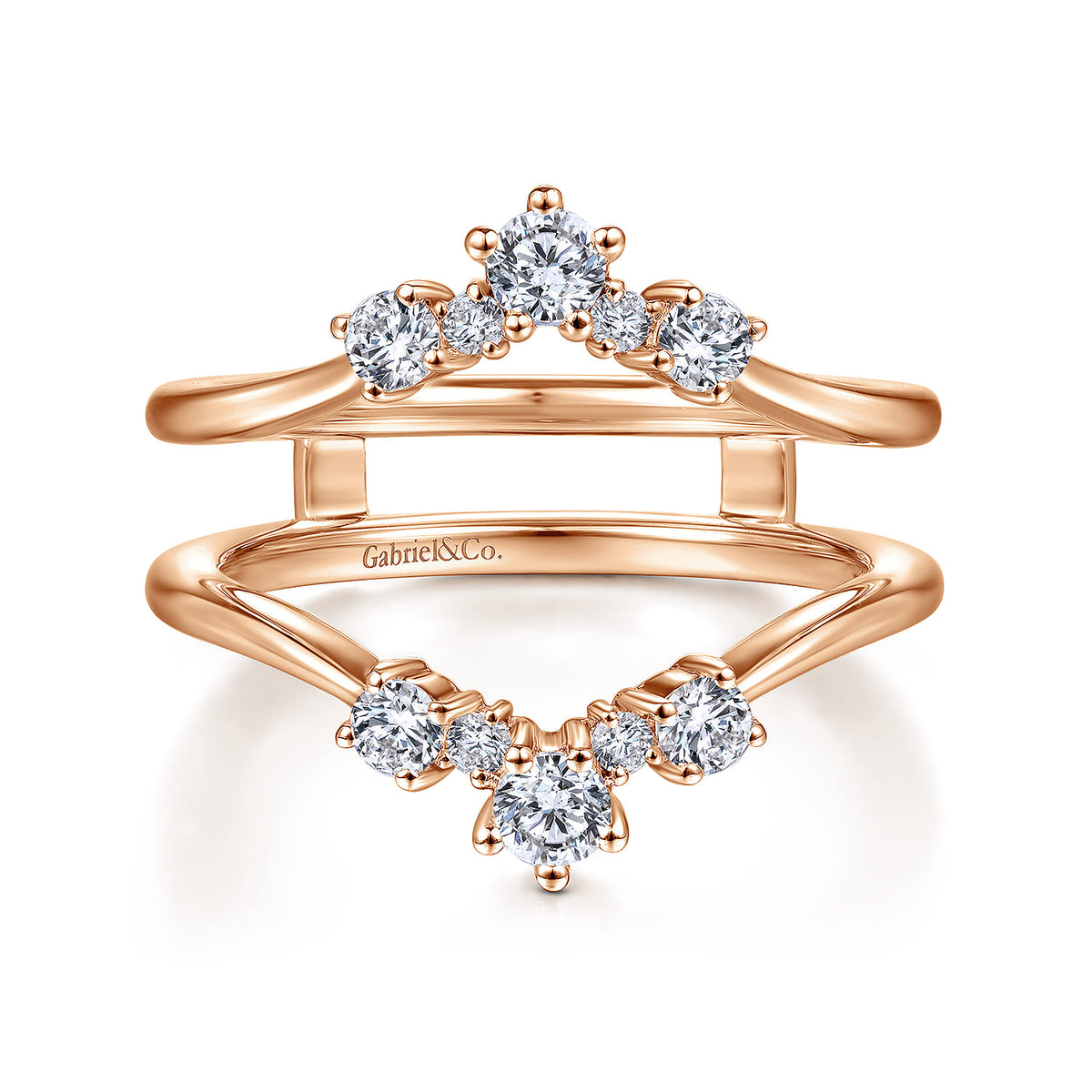 14K Rose Gold Diamond Ring Enhancer — Gabriel & Co. AN14747S-K44JJ