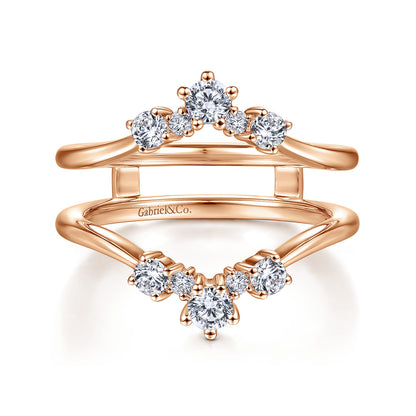 14K Rose Gold Diamond Ring Enhancer — Gabriel & Co. AN14747S-K44JJ