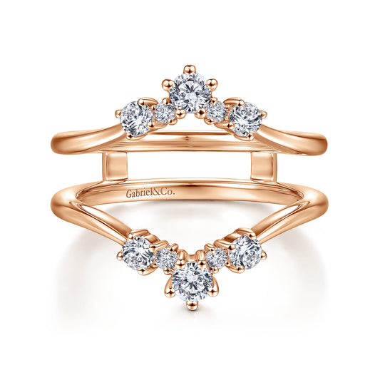 14K Rose Gold Diamond Ring Enhancer — Gabriel & Co. AN14747S-K44JJ