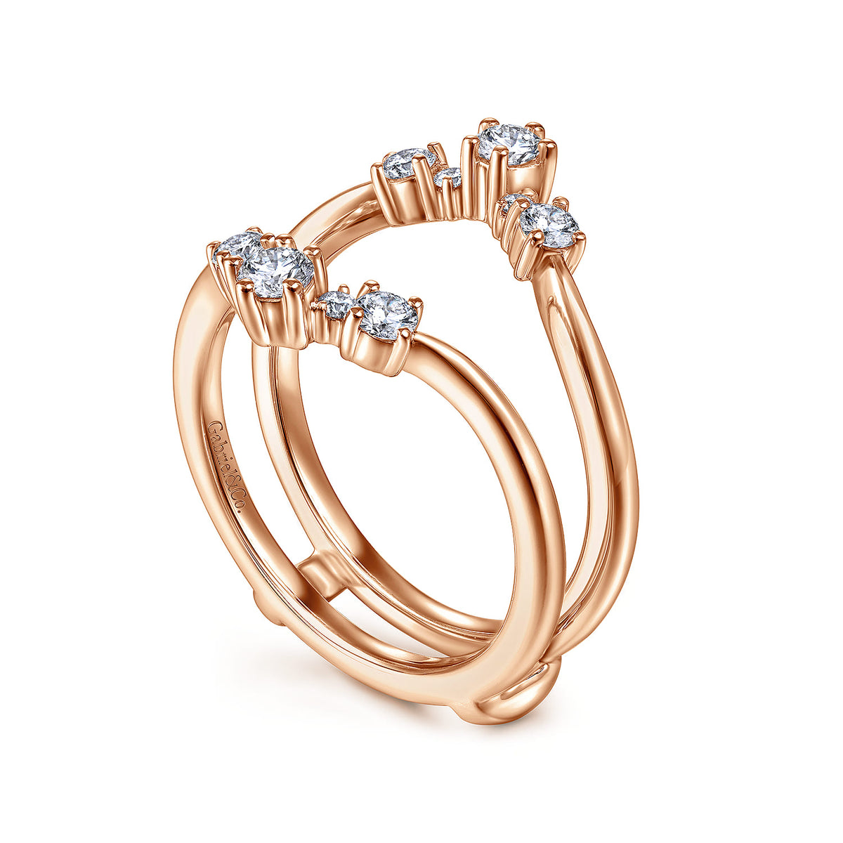 14K Rose Gold Diamond Ring Enhancer — Gabriel & Co. AN14747S-K44JJ