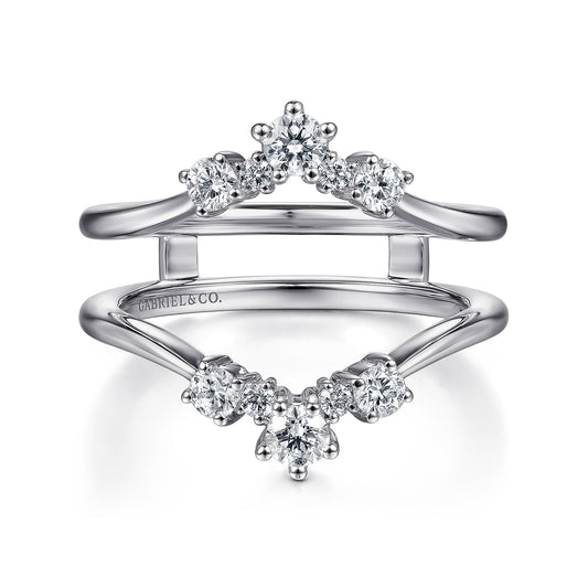 14K White Gold Diamond Ring Enhancer — Gabriel & Co. AN14747S-W44JJ