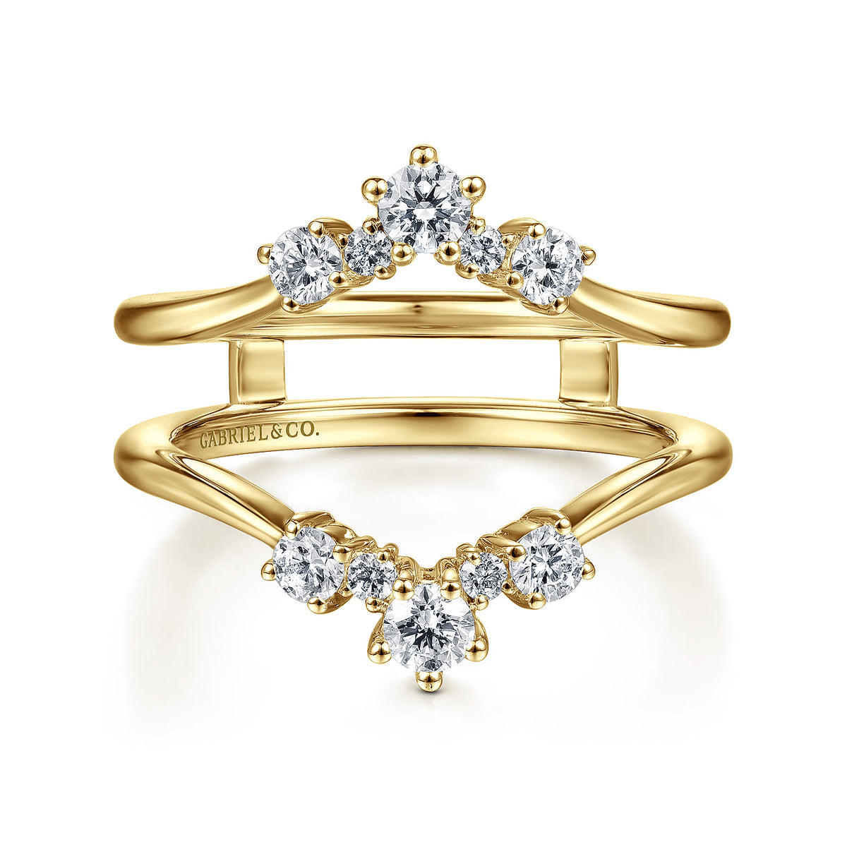 14K Yellow Gold Diamond Ring Enhancer — Gabriel & Co. AN14747S-Y44JJ