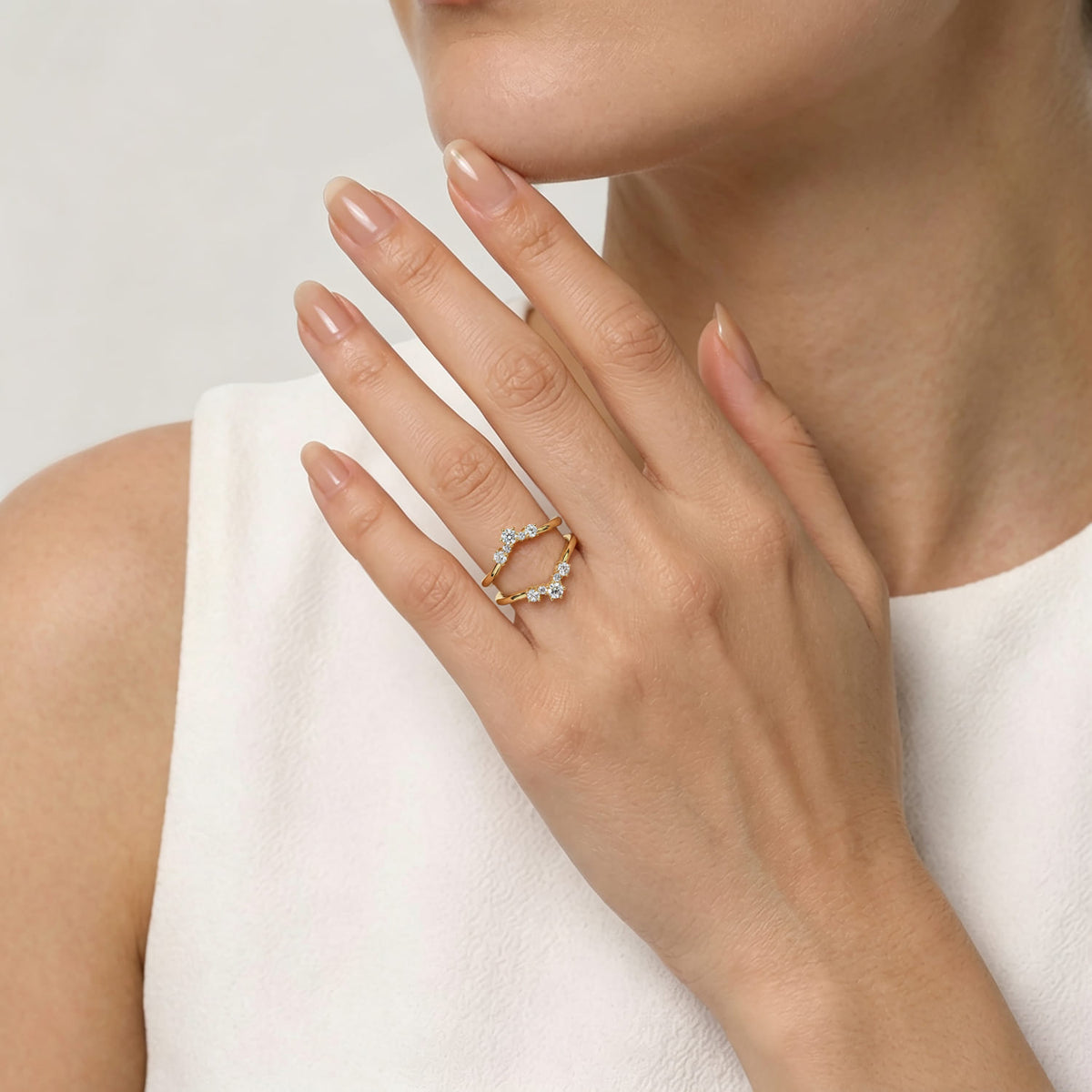 14K Yellow Gold Diamond Ring Enhancer — Gabriel & Co. AN14747S-Y44JJ