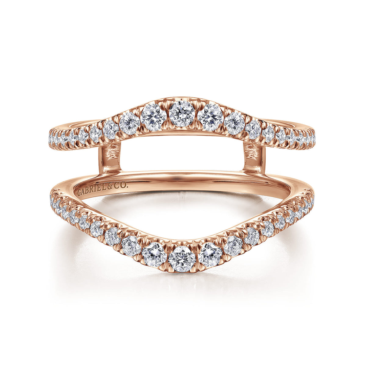 14K Rose Gold Diamond Ring Enhancer — Gabriel & Co. AN14749M-K44JJ