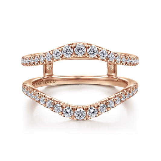 14K Rose Gold Diamond Ring Enhancer — Gabriel & Co. AN14749M-K44JJ