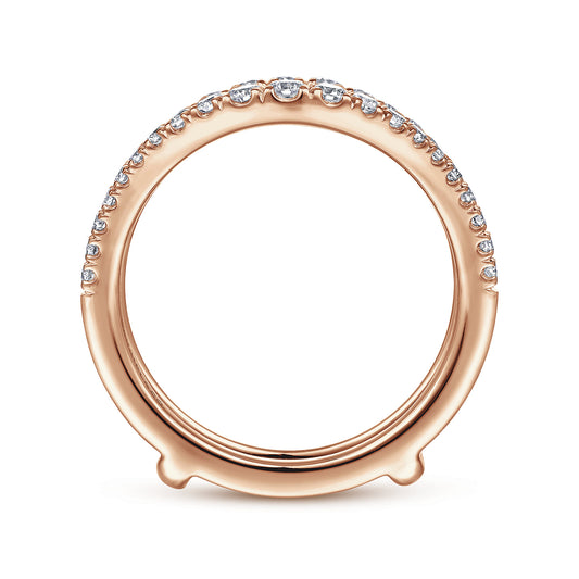 14K Rose Gold Diamond Ring Enhancer — Gabriel & Co. AN14749M-K44JJ
