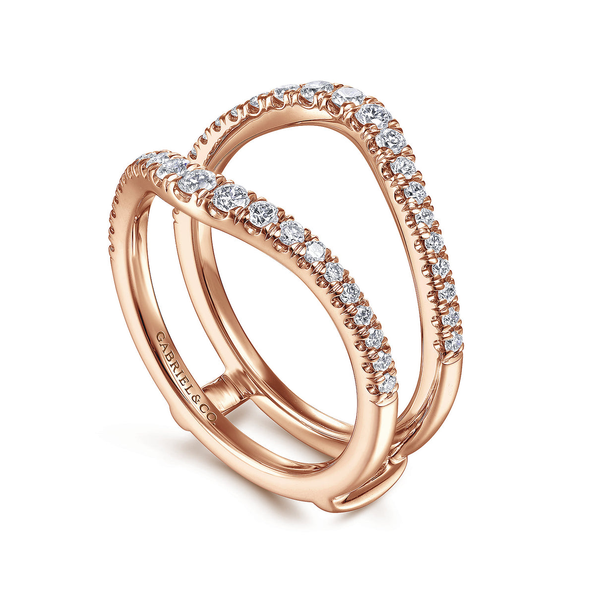 14K Rose Gold Diamond Ring Enhancer — Gabriel & Co. AN14749M-K44JJ