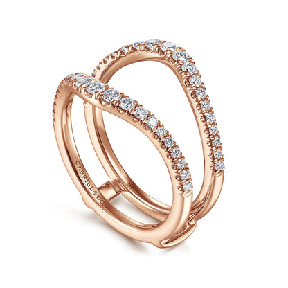 14K Rose Gold Diamond Ring Enhancer — Gabriel & Co. AN14749M-K44JJ