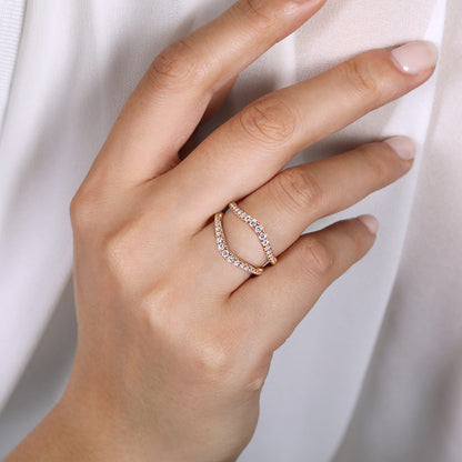 14K Rose Gold Diamond Ring Enhancer — Gabriel & Co. AN14749M-K44JJ